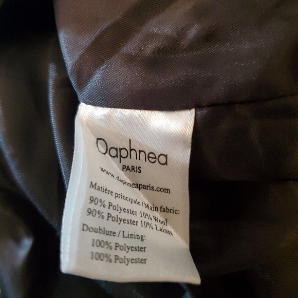 Daphnea Paris Womens Jacket Size Small Black / White Plaid - Picture 7 of 7